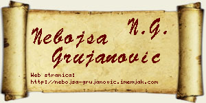 Nebojša Grujanović vizit kartica